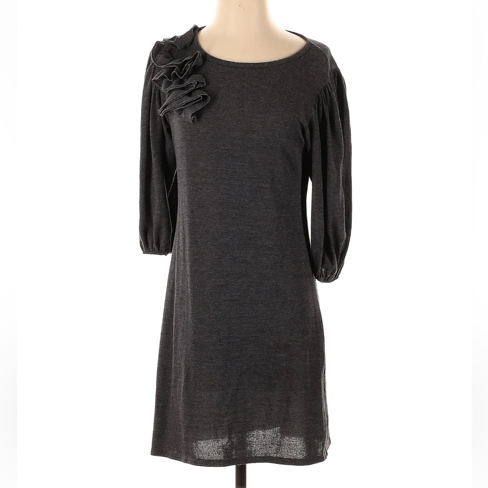 Sweet Pea Black Dress with Floral Accent